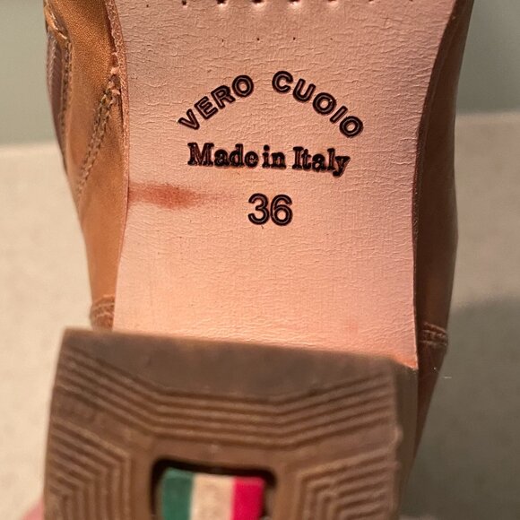 Vero Cuoio Midcalf Studded Detailed Genuine Leather Italian Boots - Picture 4 of 6